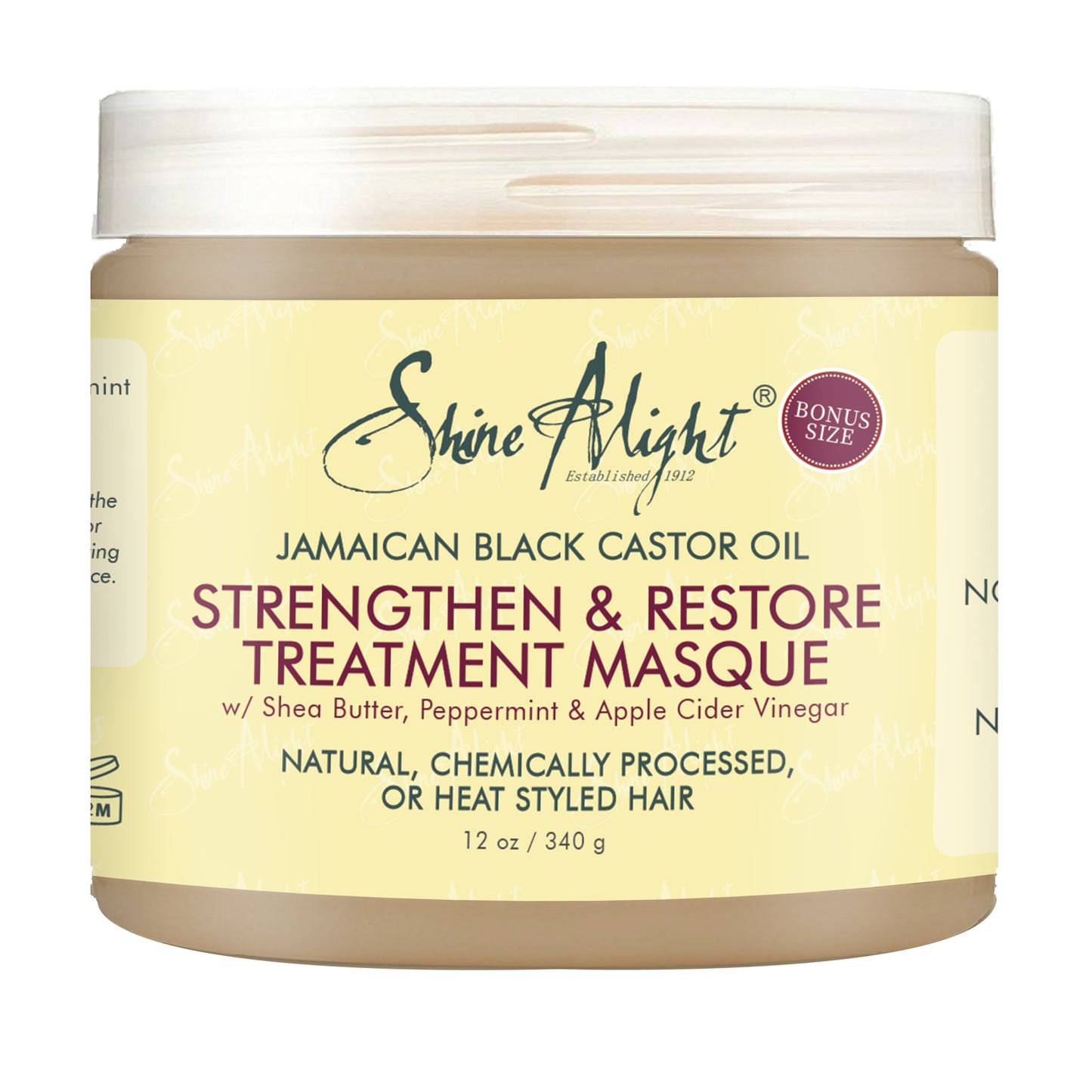 Shine A Light 100% Pure Jamaican Black Castor Oil Leave-In Conditioner Strengthen and Restore for Damaged Hair 12oz